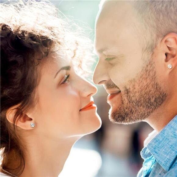 Moissanite Stud Earrings Screw Back 3-10mm 0.2ct-8.0ct 18K White Yellow RoseGold - Picture 6 of 7